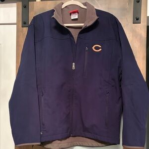 Warm Men's Navy and Taupe Chicago Bears Performance Jacket Size L